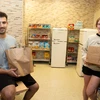Evan Wolitzer and Meghan Kruszka, on duty at Freddy’s Locker.