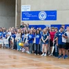 Honors program class members standing in front of the Williams Center