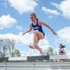 Emily Frank running the steeplechase outdoors