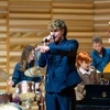 Lucas West singing on Rosch Recital Hall stage