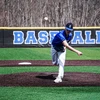 baseball player Michael Byrns pitching