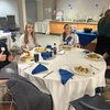 students enjoying the dinner 