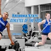 long jumper and pole vaulter in action