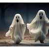 two ghosts running by storytaler