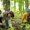 Fredonia biology students conducting research in a forest, biology teacher certification, biology teacher, biology teacher degree