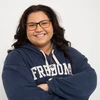 Alexa Batuyong, a first-year student at Fredonia, embracs life on campus