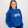 Student in the College of Liberal Arts and Sciences Hayley Mercer in their Fredonia hoodie
