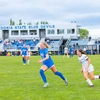 soccer players on the field
